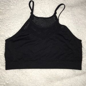 Mesh top sports bra (mesh along top back & front)